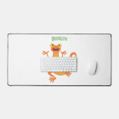 Niedlicher Happy-Orange-Tänzer Schreibtischunterlage (Tastatur & Maus)