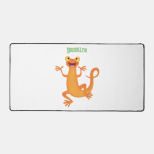 Niedlicher Happy-Orange-Tänzer Schreibtischunterlage