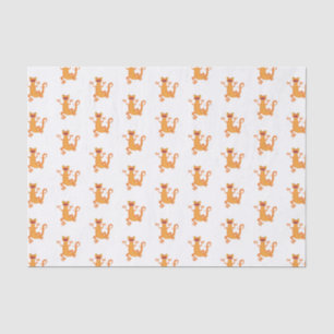 Niedlicher Happy-Orange-Tänzer Seidenpapier