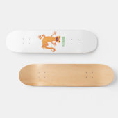 Niedlicher Happy-Orange-Tänzer Skateboard (Horizontal)