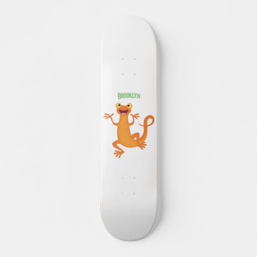 Niedlicher Happy-Orange-Tänzer Skateboard (Vorne)