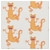 Niedlicher Happy-Orange-Tänzer Stoff (Nahaufnahme)