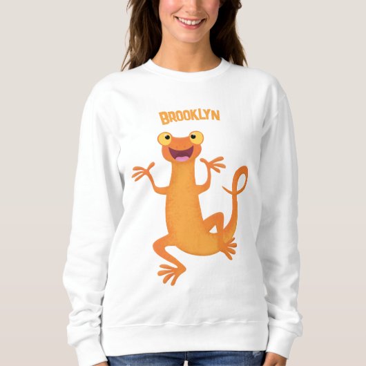 Niedlicher Happy-Orange-Tänzer Sweatshirt (Vorderseite)