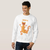 Niedlicher Happy-Orange-Tänzer Sweatshirt (Vorne ganz)