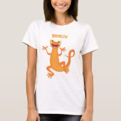 Niedlicher Happy-Orange-Tänzer T-Shirt (Vorderseite)