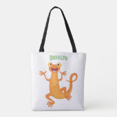 Niedlicher Happy-Orange-Tänzer Tasche (Rückseite)