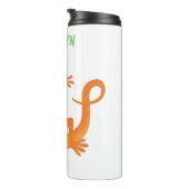 Niedlicher Happy-Orange-Tänzer Thermosbecher (Nach rechts gedreht)