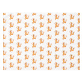 Niedlicher Happy-Orange-Tänzer Tischdecke (Vorderseite (Horizontal))