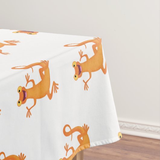 Niedlicher Happy-Orange-Tänzer Tischdecke (Beispiel)