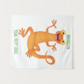 Niedlicher Happy-Orange-Tänzer Wandteppich (Vorderseite (Horizontal))