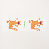 Niedlicher Happy-Orange-Tänzer Yogamatte (Rückseite (Horizontal))