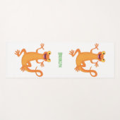 Niedlicher Happy-Orange-Tänzer Yogamatte (Vorderseite (Horizontal))