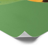 Niedlicher Happy-Quadrat Poster (Ecke)