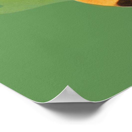 Niedlicher Happy-Quadrat Poster (Ecke)