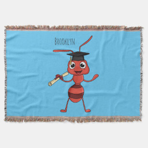 Niedlicher Happy Red Ameise Cartoon Decke