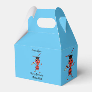 Niedlicher Happy Red Ameise Cartoon Geschenkschachtel