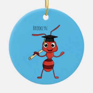 Niedlicher Happy Red Ameise Cartoon Keramik Ornament