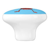 Niedlicher Happy Red Ameise Cartoon Keramikknauf (Seitenansicht)