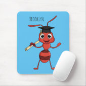 Niedlicher Happy Red Ameise Cartoon Mousepad (Mit Mouse)