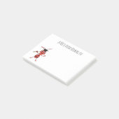 Niedlicher Happy Red Ameise Cartoon Post-it Klebezettel (angewinkelt)