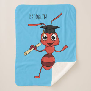 Niedlicher Happy Red Ameise Cartoon Sherpadecke