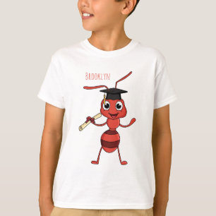 Niedlicher Happy Red Ameise Cartoon T-Shirt