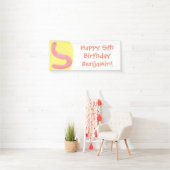 Niedlicher Happy-Rosa-Cartoon Banner (Insitu)