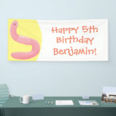 Niedlicher Happy-Rosa-Cartoon Banner (Messe)