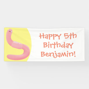 Niedlicher Happy-Rosa-Cartoon Banner