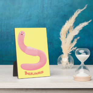 Niedlicher Happy-Rosa-Cartoon Fotoplatte