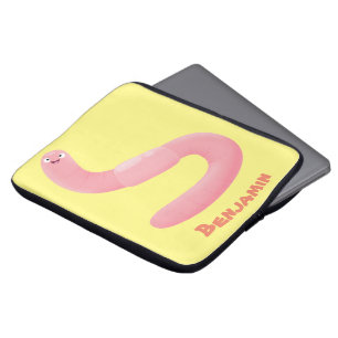 Niedlicher Happy-Rosa-Cartoon Laptopschutzhülle