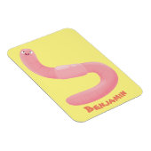 Niedlicher Happy-Rosa-Cartoon Magnet (Rechte Seite)