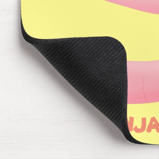 Niedlicher Happy-Rosa-Cartoon Mousepad (Ecke)