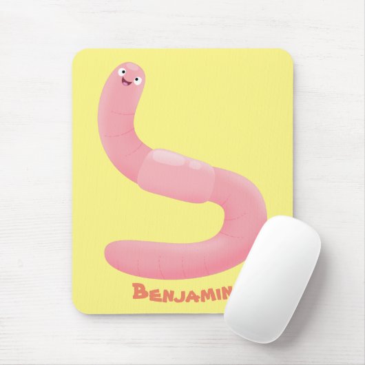 Niedlicher Happy-Rosa-Cartoon Mousepad (Mit Mouse)