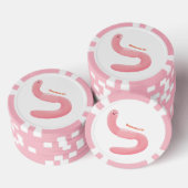 Niedlicher Happy-Rosa-Cartoon Pokerchips (Stapel)