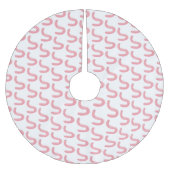 Niedlicher Happy-Rosa-Cartoon Polyester Weihnachtsbaumdecke (Vorderseite)