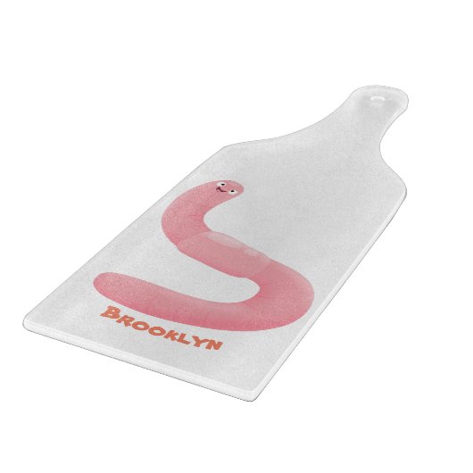 Niedlicher Happy-Rosa-Cartoon Schneidebrett (Ecke)