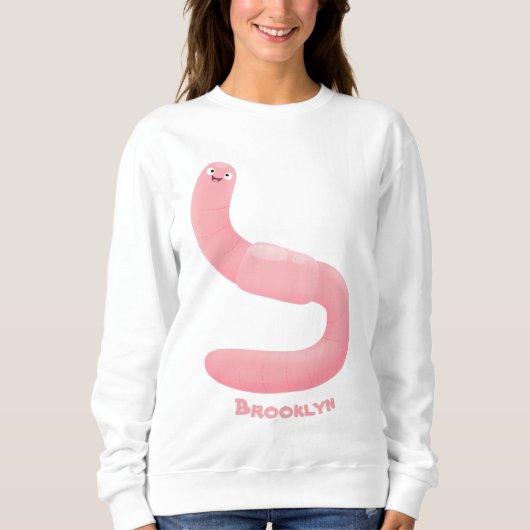 Niedlicher Happy-Rosa-Cartoon Sweatshirt (Vorderseite)