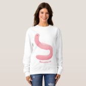 Niedlicher Happy-Rosa-Cartoon Sweatshirt (Vorne ganz)