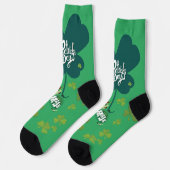 Niedlicher "Happy St. Patrick's Day" MaJk Turtle Socken (Linkes Detail)