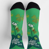 Niedlicher "Happy St. Patrick's Day" MaJk Turtle Socken (Oben)