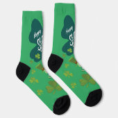 Niedlicher "Happy St. Patrick's Day" MaJk Turtle Socken (Rechts)