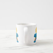 Niedlicher Happy Sun Cloud Regenbogen Cartoon Espressotasse (Rückseite)
