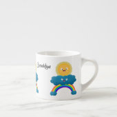 Niedlicher Happy Sun Cloud Regenbogen Cartoon Espressotasse (Rechts)