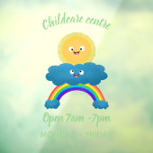 Niedlicher Happy Sun Cloud Regenbogen Cartoon Fensteraufkleber (Blatt 3)
