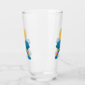 Niedlicher Happy Sun Cloud Regenbogen Cartoon Glas (Links)