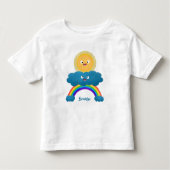 Niedlicher Happy Sun Cloud Regenbogen Cartoon Kleinkind T-shirt (Vorderseite)