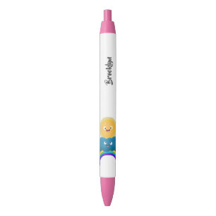 Niedlicher Happy Sun Cloud Regenbogen Cartoon Kugelschreiber