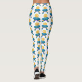 Niedlicher Happy Sun Cloud Regenbogen Cartoon Leggings (Rückseite)