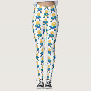 Niedlicher Happy Sun Cloud Regenbogen Cartoon Leggings